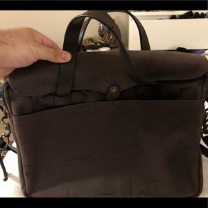 Filson Brown Rugged Twill Briefcase Used